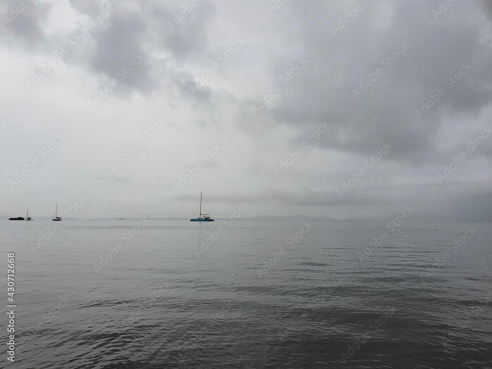 Fototapeta premium boat on the sea