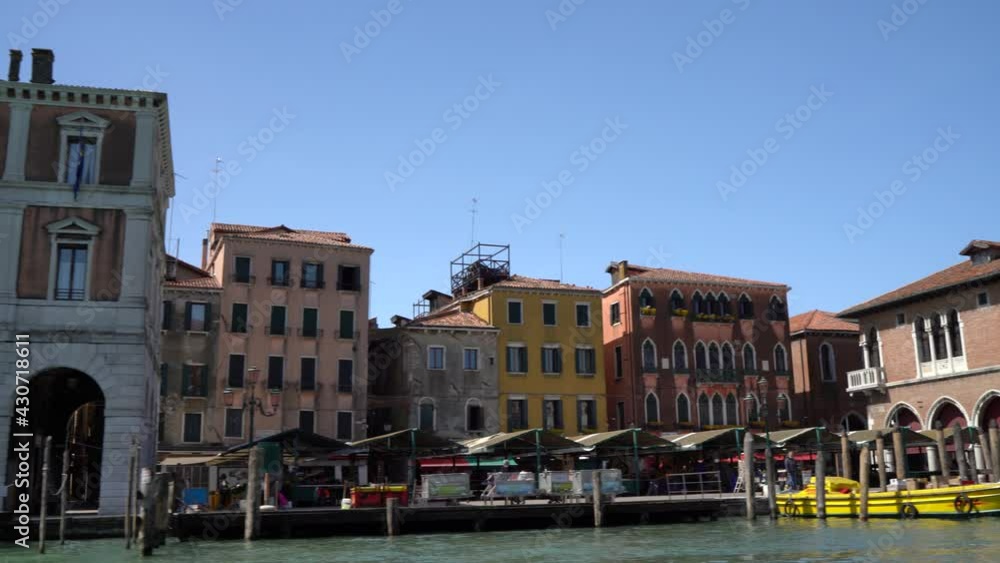Venice, Italy - Boat tour through the canals and historic monuments of the lagoon city Venice, Italy - Boat tour through the canals and historic monuments of the lagoon city