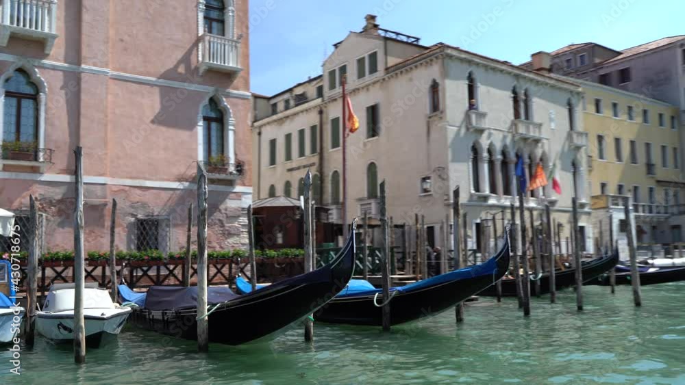 Venice, Italy - Boat tour through the canals and historic monuments of the lagoon city Venice, Italy - Boat tour through the canals and historic monuments of the lagoon city
