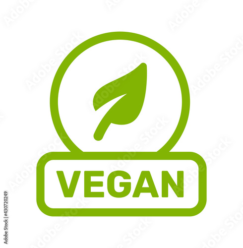 Vegan icon logo.