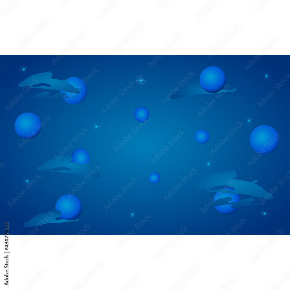 space background abstract wiht gradient Space and planet background stars and comets in dark space. Vector illustration. Space sky with planet and satellite 2