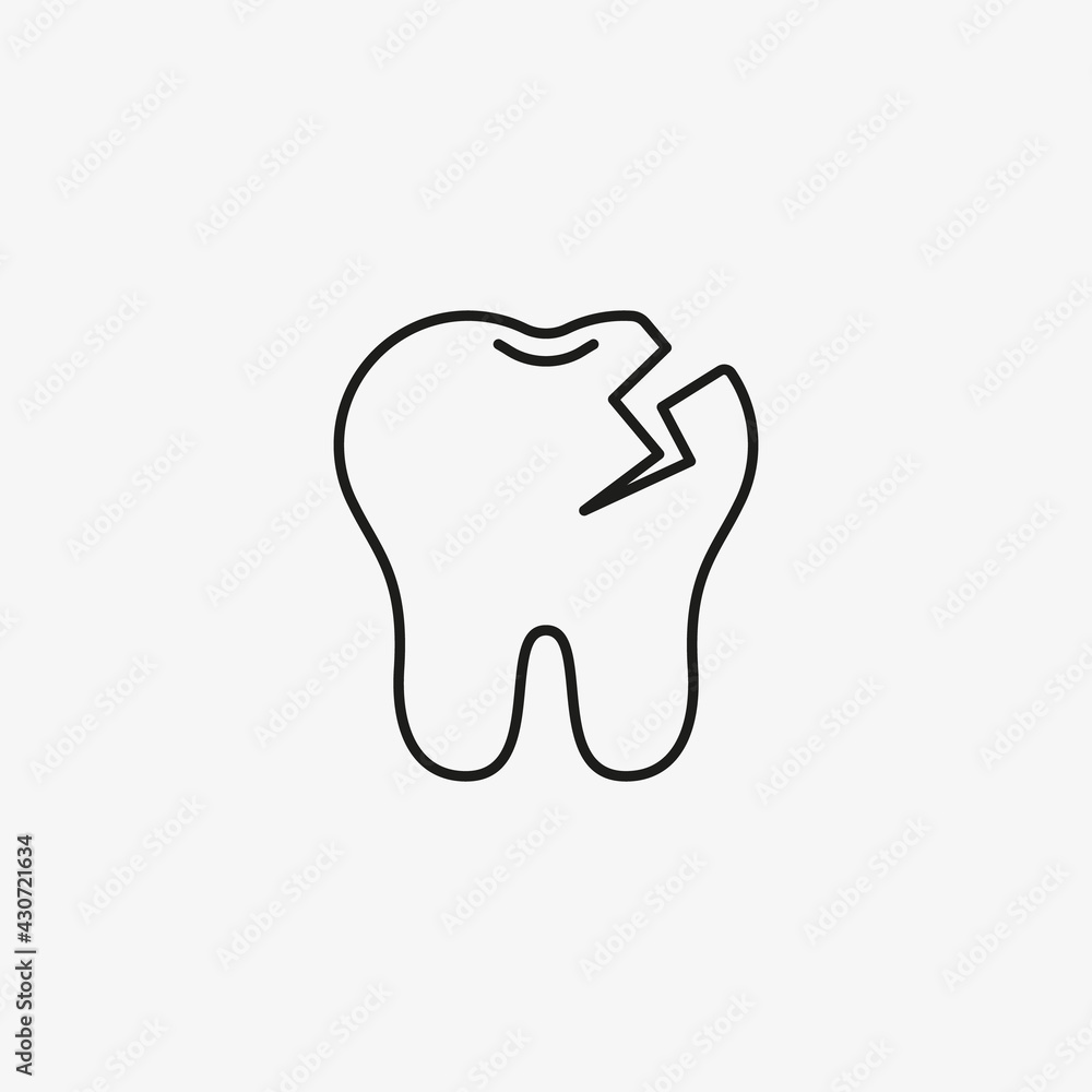 Tooth decay icon. Dental problem symbol. Caries sign. Tooth decay icon. Dental problem symbol. Caries sign.