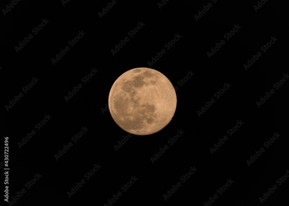 Full yellow moon during dark night Full yellow moon during dark night