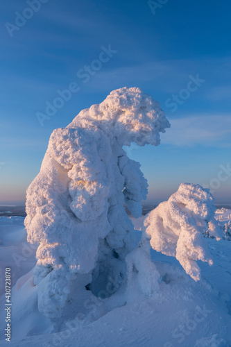 Εκτύπωση καμβά Snowman in midwinter