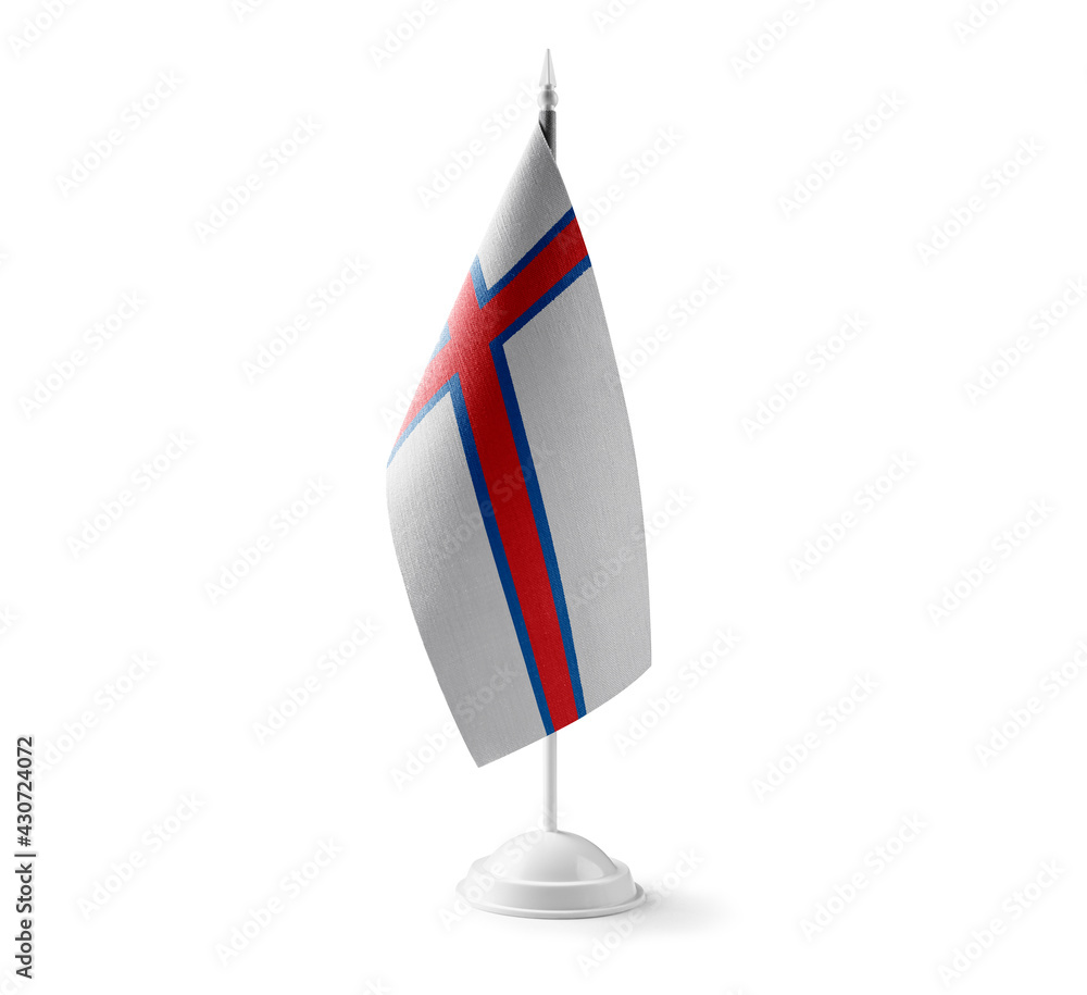 Small national flag of the Faroe Islands on a white background Small national flag of the Faroe Islands on a white background