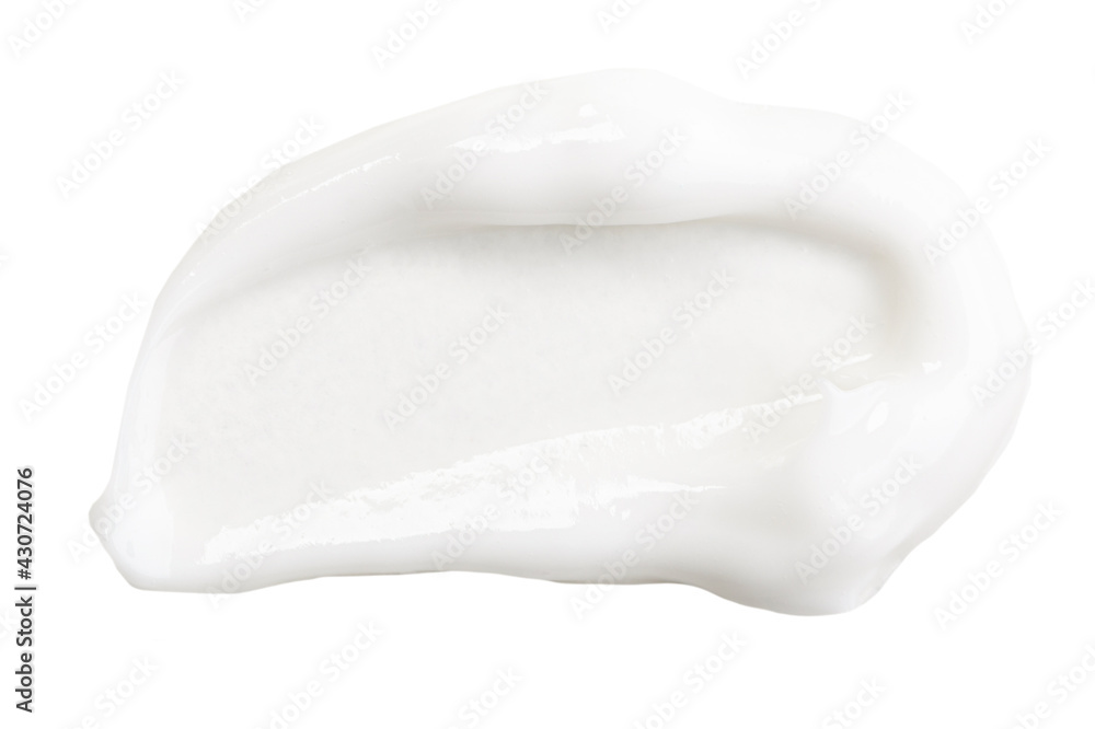 Collection of White Cosmetic Cream Isolated on White Background. Set of Lipstick Smear. Collection of White Cosmetic Cream Isolated on White Background. Set of Lipstick Smear.