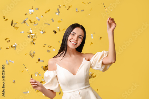 Beautiful young woman and f...