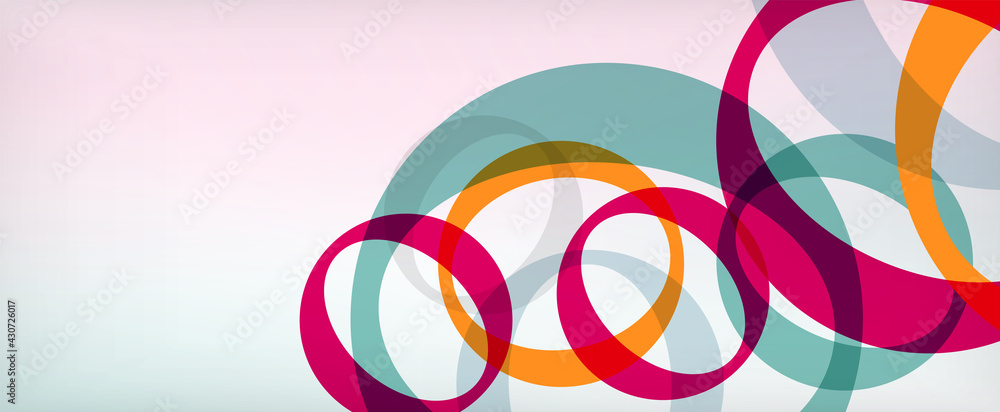 Ring geometric shapes, o letter repetition wallpaper. Abstract background for business or technology presentations, internet posters or web brochure covers Ring geometric shapes, o letter repetition wallpaper. Abstract background for business or technology presentations, internet posters or web brochure covers