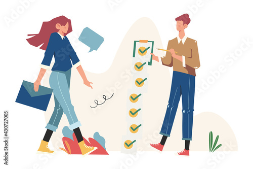 Application form for employment, people select a resume for a job, recruitment agency