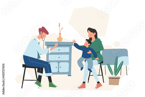 Psychotherapeutic counseling for a child concept, a therapy session with a family psychologist