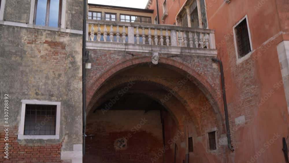Venice, Italy - April 2021 - Walking through the less touristy streets of the lagoon city, among lesser-known canals, bridges and houses Venice, Italy - April 2021 - Walking through the less touristy streets of the lagoon city, among lesser-known canals, bridges and houses