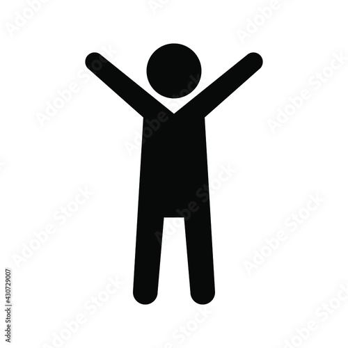 Happy man icon vector graphic illustration