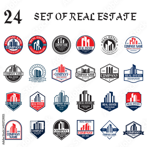 set of real estate vector , set of building logo