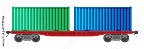 Freight container platform wagon.