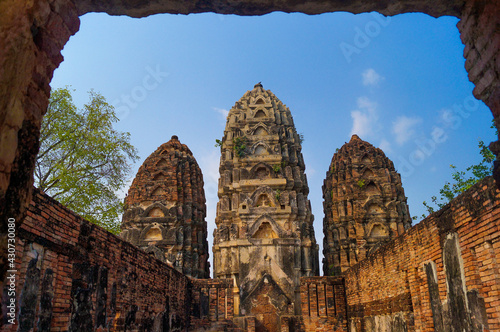 wat temple in sukhothai thailand