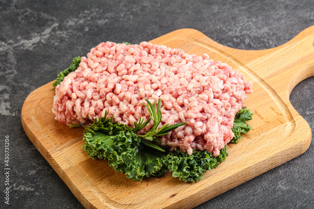 Raw pork minced meat for cooking Raw pork minced meat for cooking
