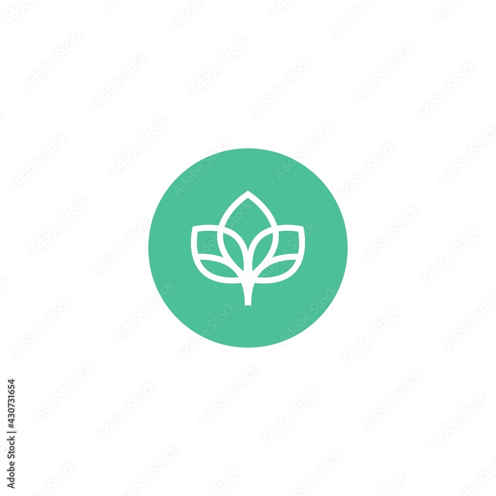 Abstract line floral logo. Isolated on white. Vector illustration. Abstract line floral logo. Isolated on white. Vector illustration.