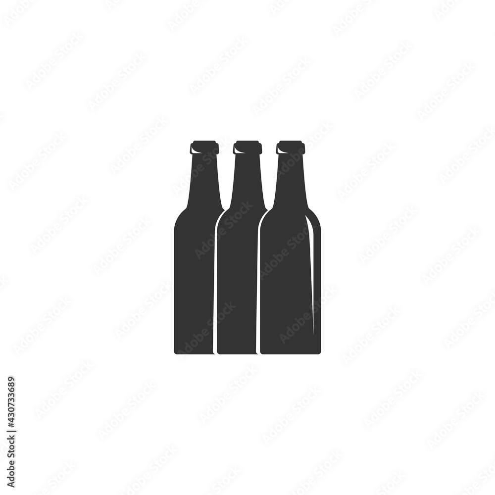 beer or ale bottle with bubbles. Bar, pub, brew symbol. Alcohol, drinks shop, stor, menu item icon. beer or ale bottle with bubbles. Bar, pub, brew symbol. Alcohol, drinks shop, stor, menu item icon.