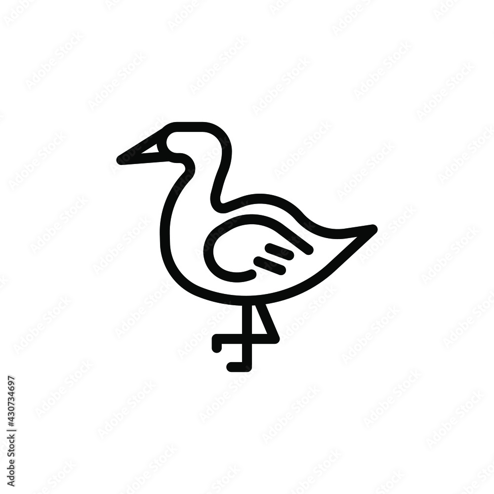 Obraz premium goose animal vector line icon