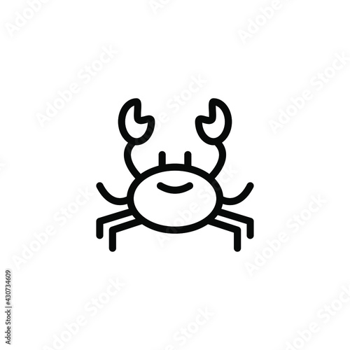 crab animal vector line icon