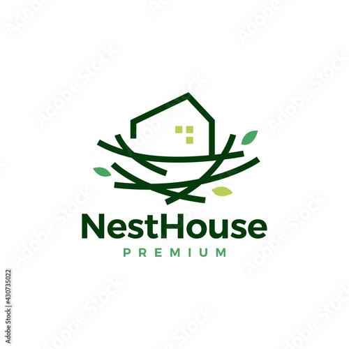 nest house home logo vector icon illustration
