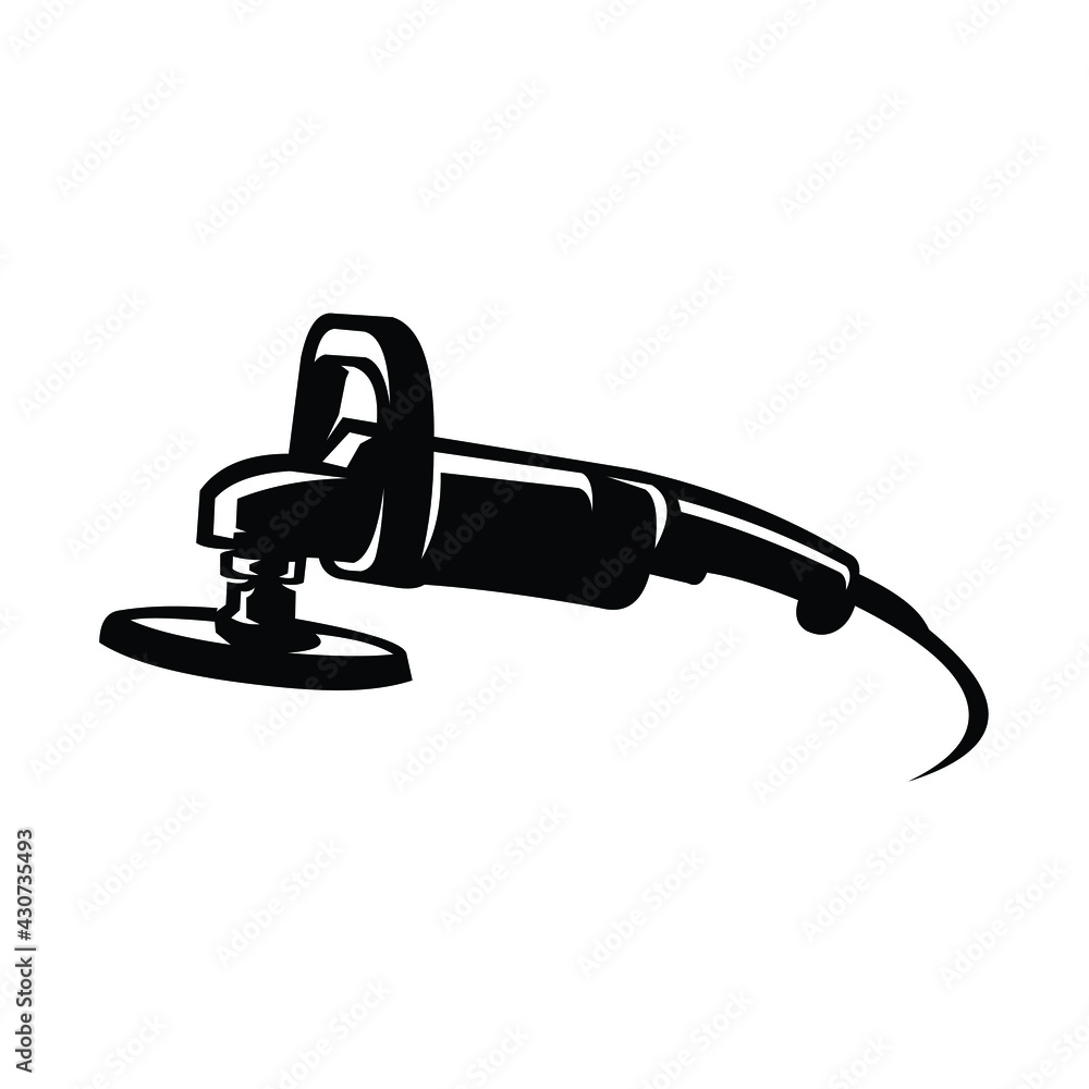 Car detailing machine vector isolated. Car polisher vector isolated