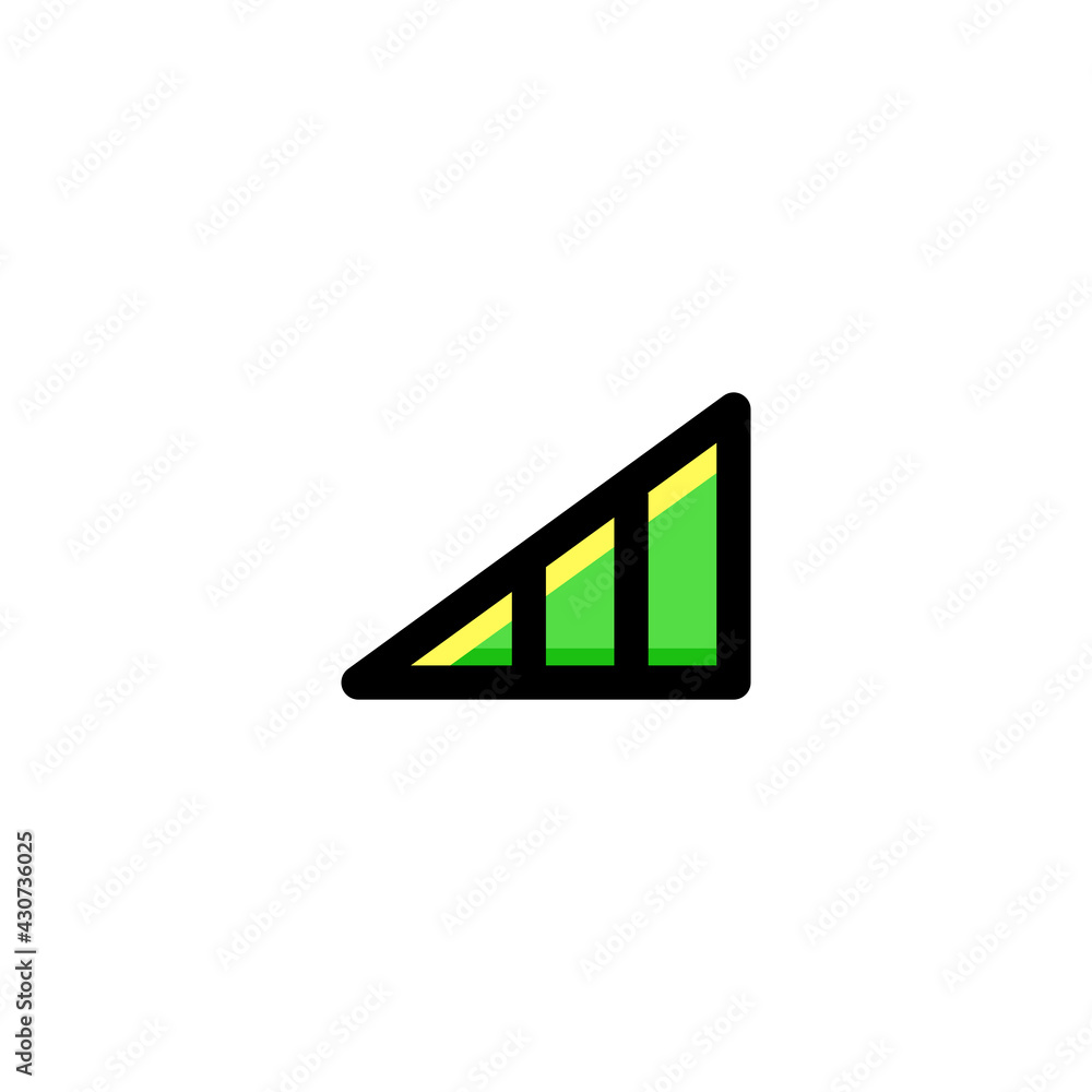 Phone Signal Icon, isolated on white. User Interface Outline Icon.. Phone Signal Icon, isolated on white. User Interface Outline Icon..
