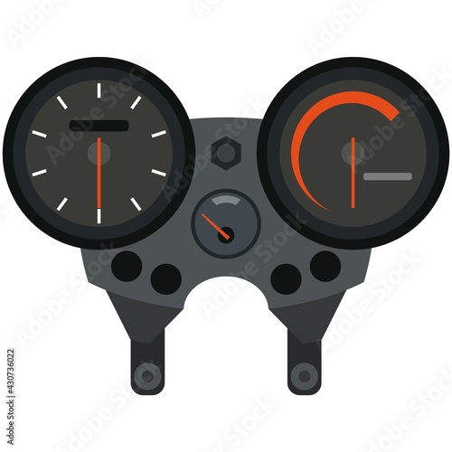Motorcycle dashboard vector isolated on white background