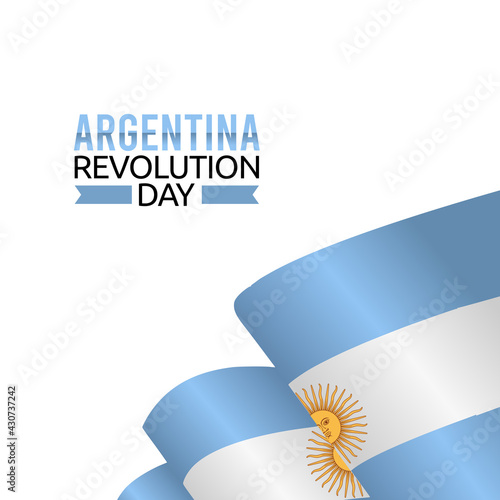 vector graphic of Argentina revolution day good for Argentina revolution day celebration. flat design. flyer design.flat illustration.