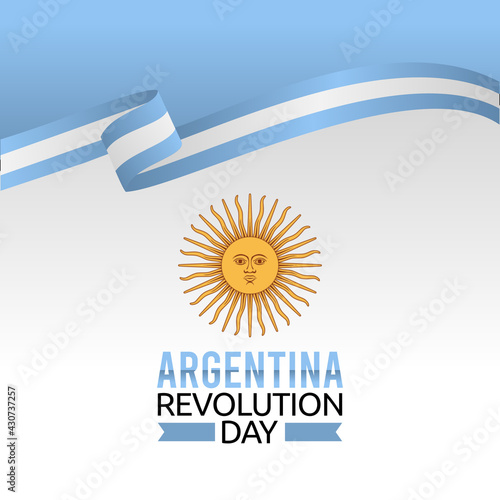 vector graphic of Argentina revolution day good for Argentina revolution day celebration. flat design. flyer design.flat illustration.