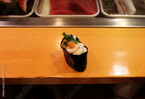 Close up Shirako sushi (Cod sperm sac) photo