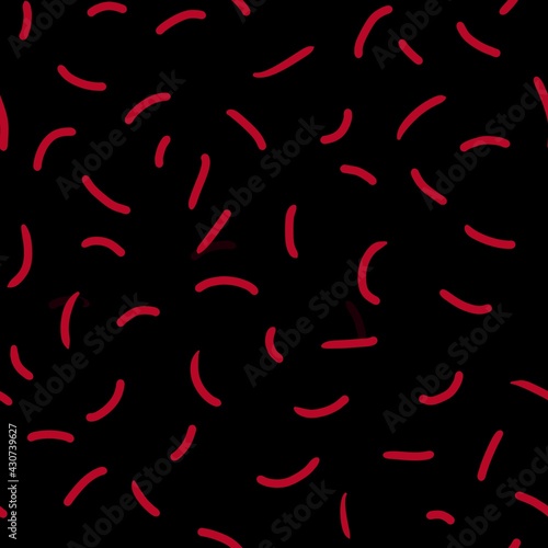 Seamless geometric pattern of red dashes on a black background. Design of background  template  fabric  textile  wallpaper  packaging.