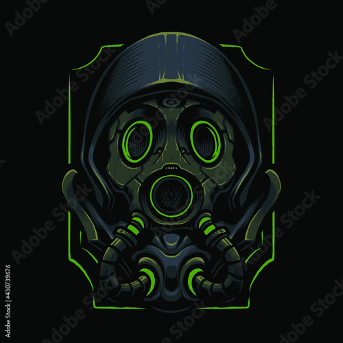 the biohazard mask vector illustration