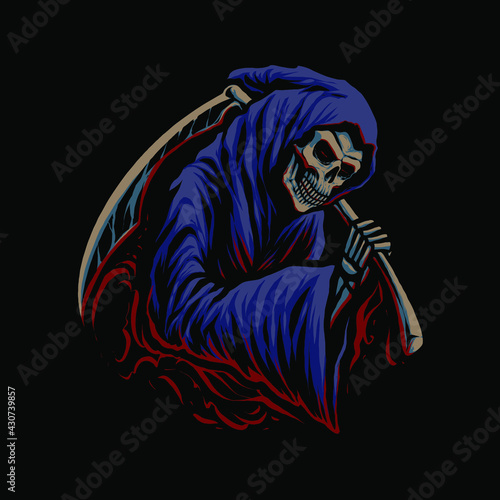 the grim reaper illustration vector