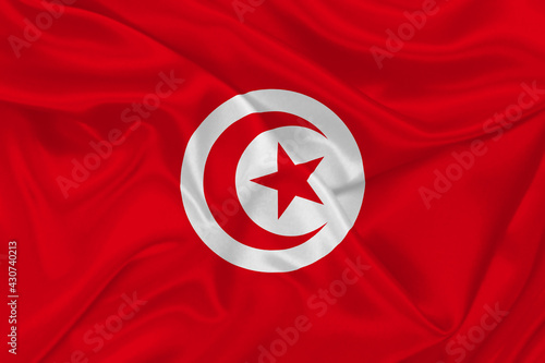 3D Flag of Tunisia on fabric