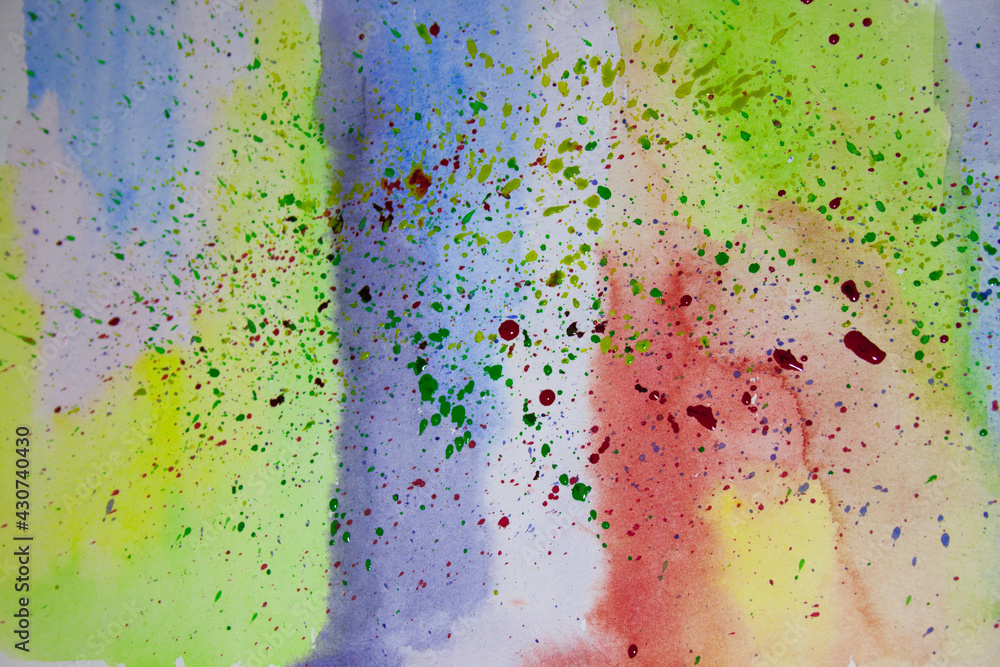 Watercolor with drops