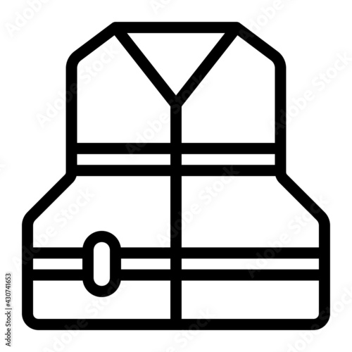 Life vest icon with outline style and pixel perfect base. Suitable for website design, logo, app and UI. Based on the size of the icon in general, so it can be reduced.