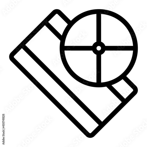 Sunbath icon with outline style and pixel perfect base. Suitable for website design, logo, app and UI. Based on the size of the icon in general, so it can be reduced.