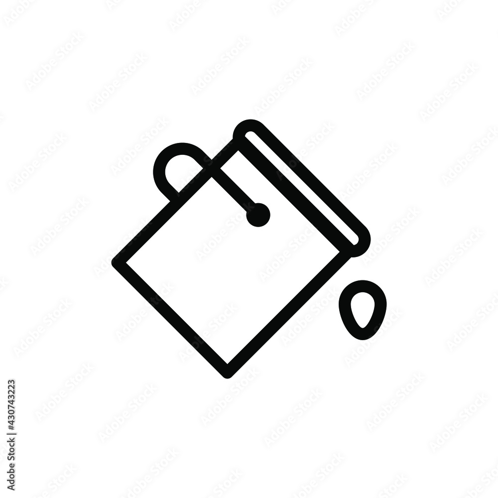 paint bucket line icon vector illustration paint bucket line icon vector illustration
