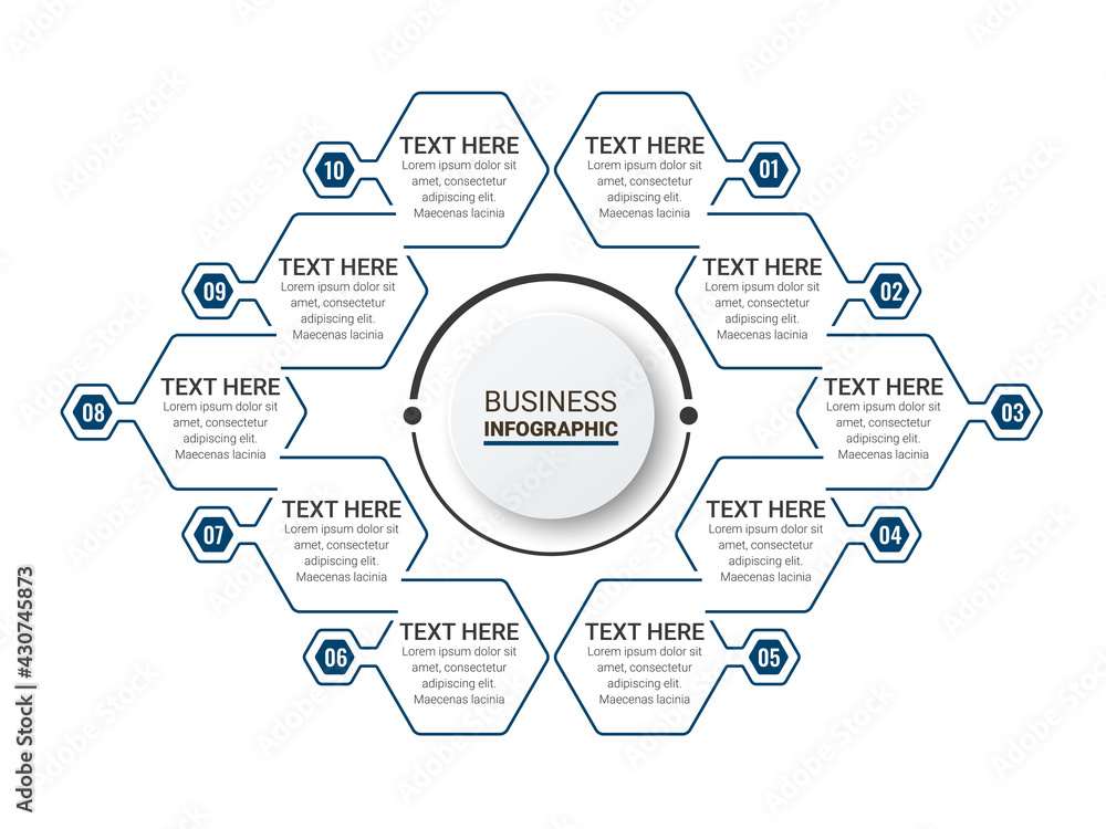 Obraz premium Business data visualization. timeline infographic icons designed for abstract background template. vector banner can be used for workflow layout, diagram,presentation, education or any number option.