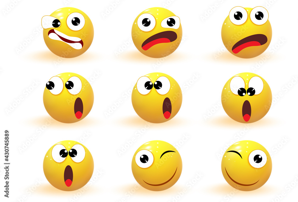 Emoji. Emotion icons vector collection