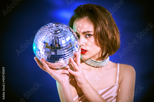 party girl with shiny ball