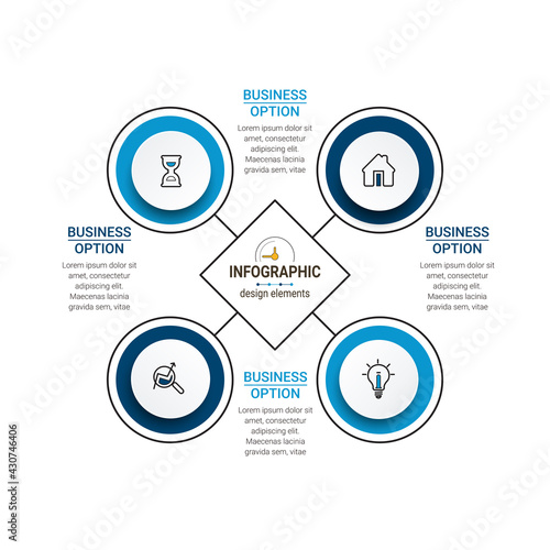 Business data visualization. timeline infographic icons designed for abstract background template. vector banner can be used for workflow layout, diagram,presentation, education or any number option.