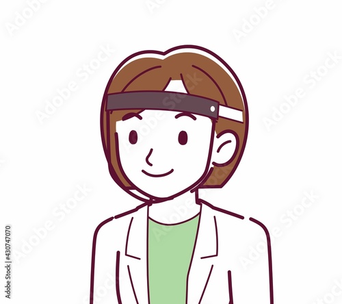 Young woman in a lab coat