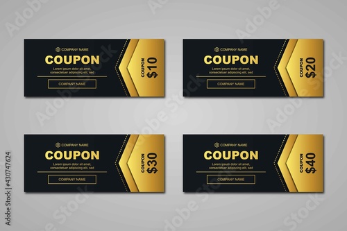 Elegant coupon card design template