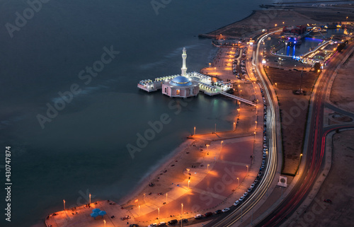 Jeddah sea masjid (Al rahman mosque), Saudi arabia photo