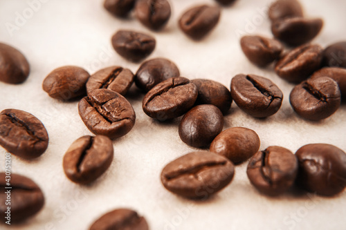 Coffee beans, macro photography, close-up
