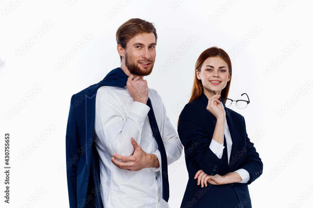 business man and woman in office manager suit professionals business man and woman in office manager suit professionals