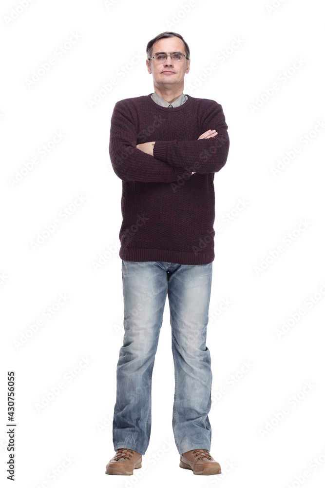 in full growth. casual man in jeans and a jumper . in full growth. casual man in jeans and a jumper .