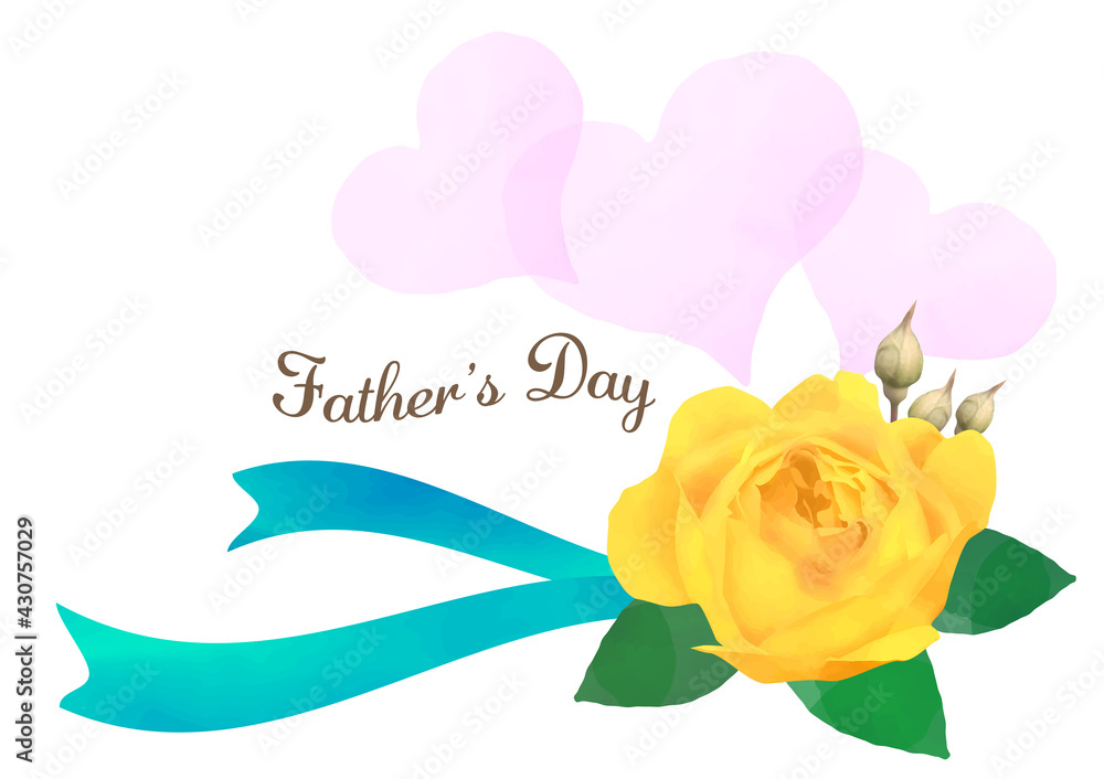 父の日 黄色いバラと青いリボンの素材 ピンクのハート Stock Vector Adobe Stock 父の日 黄色いバラと青いリボンの素材 ピンクのハート Stock Vector Adobe Stock